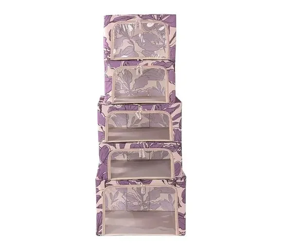 Periea 7 piece assorted collapsible storage set in purple (NIB)
