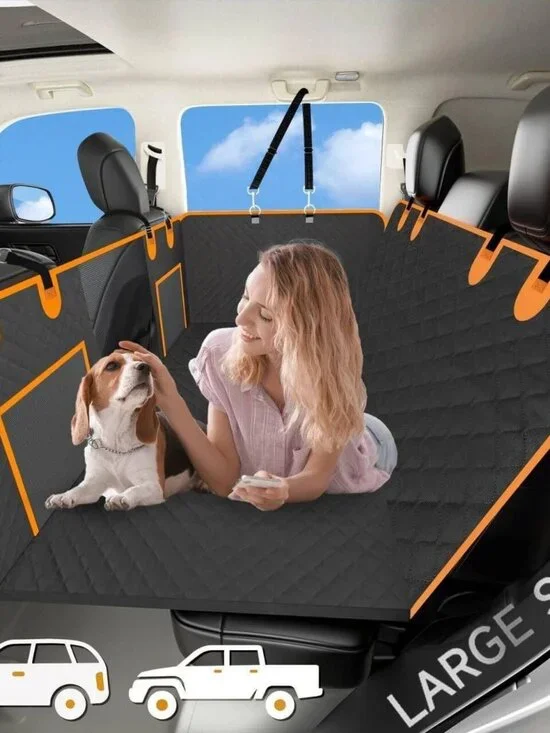 Back Seat Extender for Dogs, Dog Car Seat Cover for Back Seat with Waterproof L