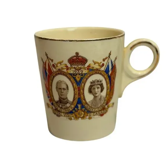Vintage 1939 Royal Visit to Canada Cup - Porcelain, Made in England