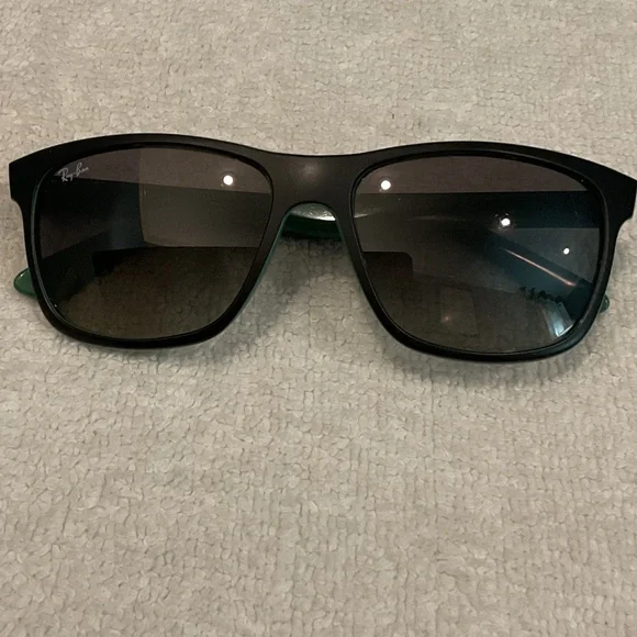Ray-Ban Black and Green Sunglasses