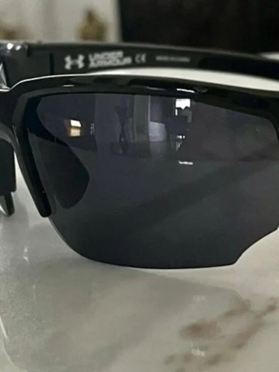 UNDER ARMOUR UA Blitzing Wrap Sunglasses, Shiny Jet Gray/Gray, New in Box