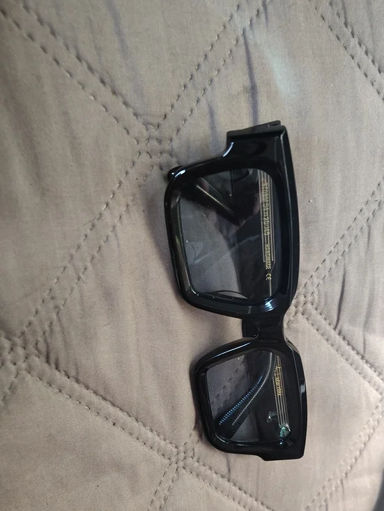 Donahugh Black Sunglasses with Gold Temples