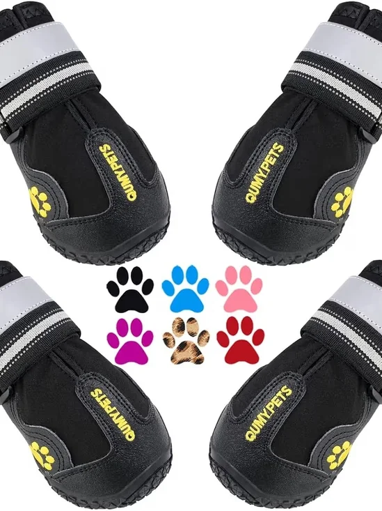 Dog Boots/Shoes for Winter Rain Snow Mud Hot Pavement Waterproof Outdoor-Size 3