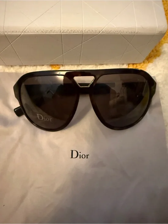 Brand new  Dior Black Tortoiseshell Aviator Sunglasses