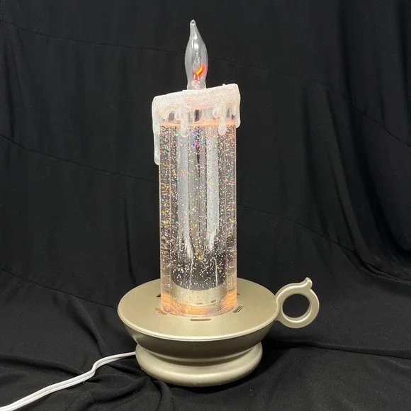 Flameless Glitter Candle Lamp Electric Flickering Flame 11