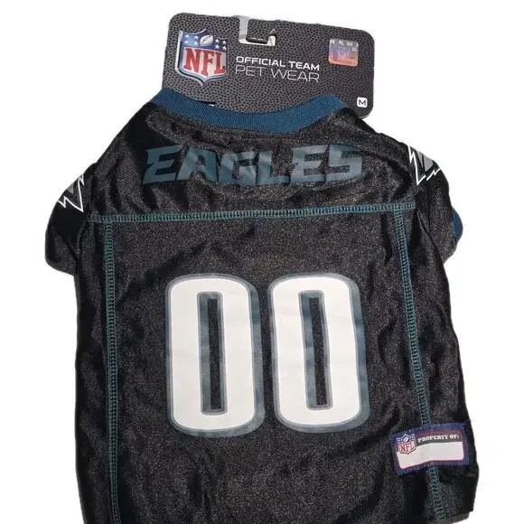 NWT Pets First NFL Philly Eagles Color Rush Dog Jersey, Size MEDIUM 14-18