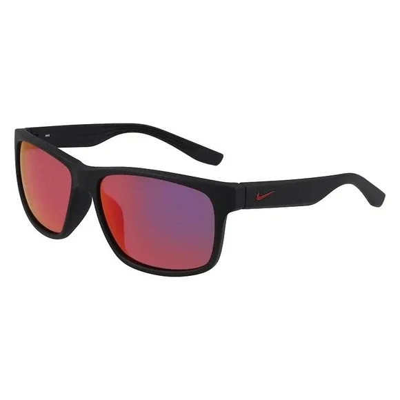 Nike Cruiser FQ4677 Rectangle Sunglasses Matte Black Mirror NWT