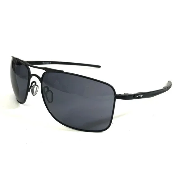 Oakley Sunglasses Gauge 8 OO4124-0162 Matte Black Aviator Frames w/ Grey Lenses
