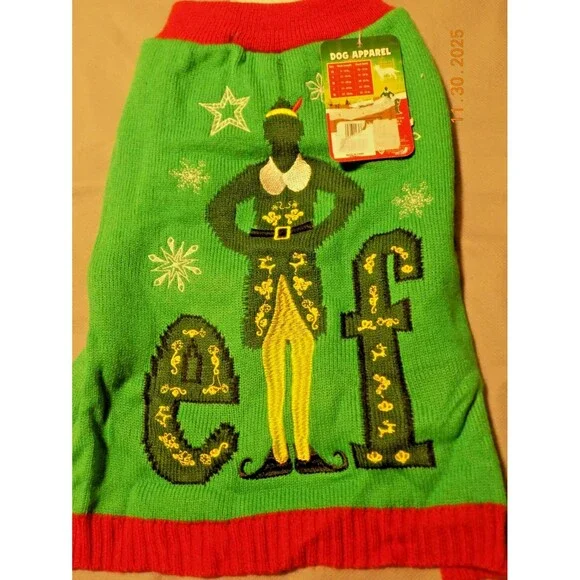 New dog pet Christmas ELf movie sweater size small