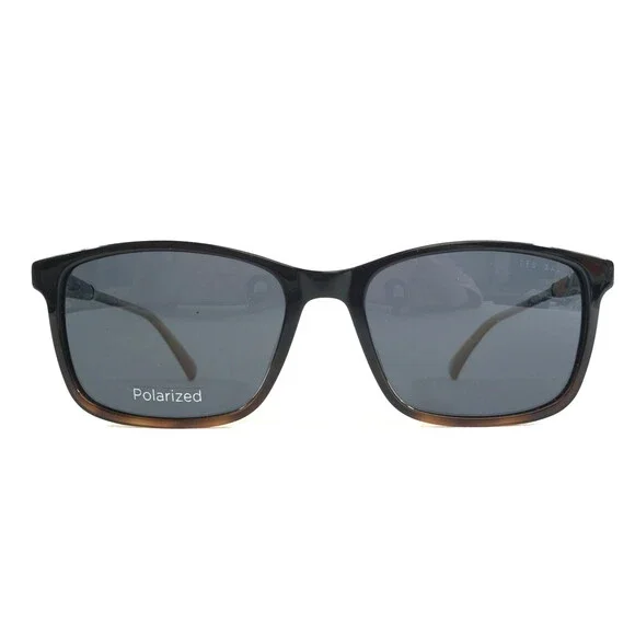 Ted Baker Sunglasses TMS093 BLK Black Tortoise Frames w/ Gray Polarized Lenses