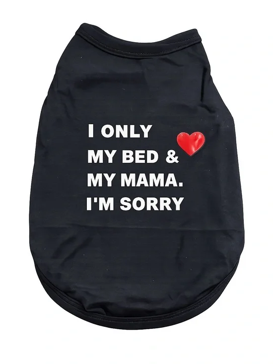 I Only Love My Bed & My Mama Dog Shirt🖤❤️-NEW