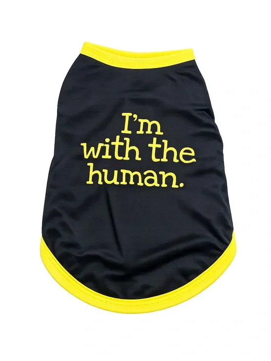 🐾 I’m With The Human Dog Shirt Pet Tee-NEW