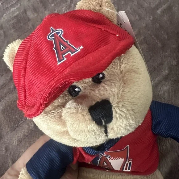 2010 Los Angeles Angels Plush Bear One Size Red MLB‎ Baseball Mascot Good Stuff