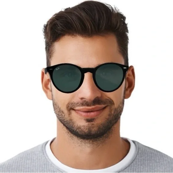 Ray-Ban Liteforce Navy‎ Blue RB4296 Unisex Round RX Sunglasses 50/21/150