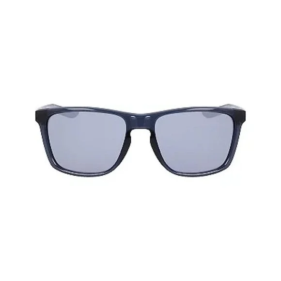 Nike Fortune 57mm Square Sunglasses Dark Gray Silver Flash NWT