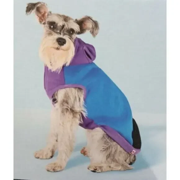NEW Lego Target Dog Hoodie Sweatshirt Color Block Blue Black Purple Size XL