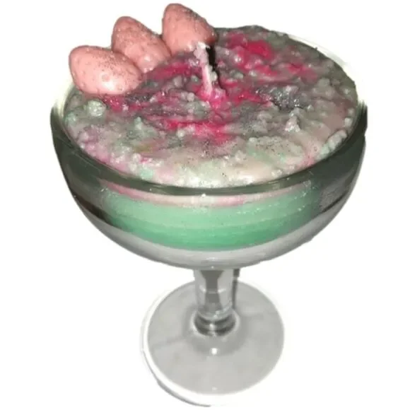 Hand crafted Tropical margarita limited edition cocktail candle