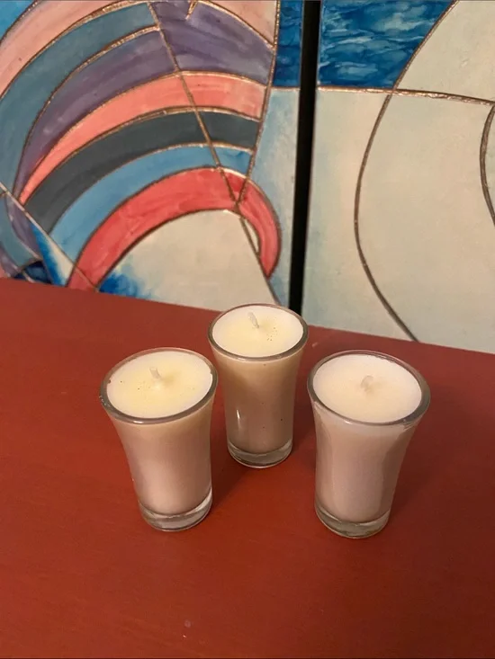 Unscented Cream Votive Candle Set