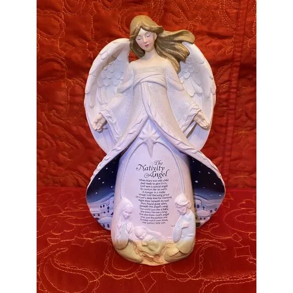 Enesco Foundations Heart‎ Hold You in Heaven Bereavement Angel Figurine 8.07