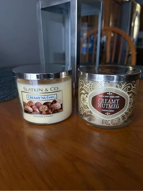 Bath and body works Creamy Nutmeg candles