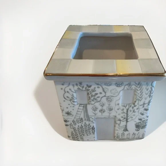 Mackenzie Childs One Sterling Check Cottage Container Short