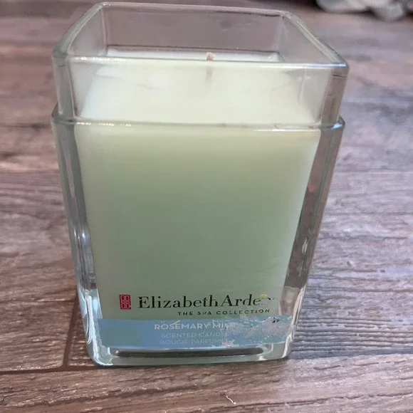 Elizabeth Arden The Spa Collection Rosemary Mint Scented‎ Candle 12oz Glass Jar