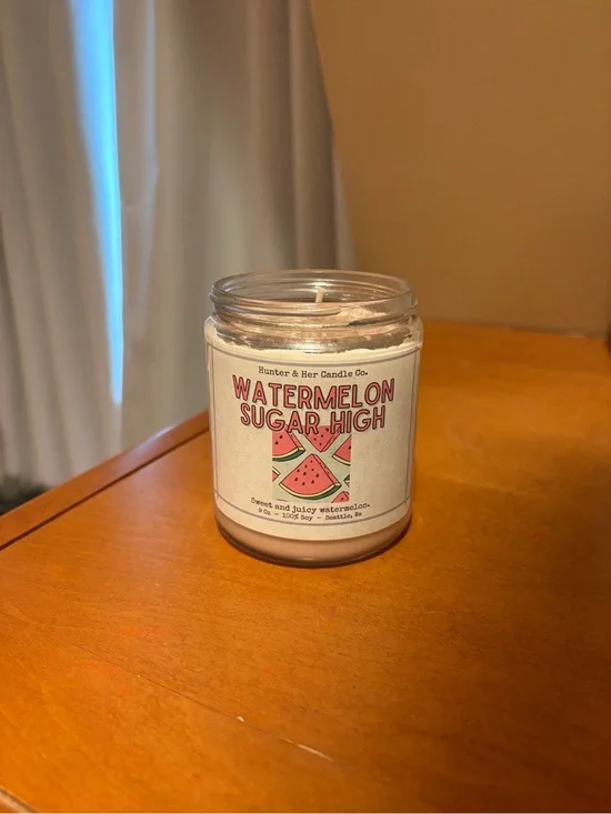 Harry Styles Watermelon Sugar High Scented Candle - Hunter & Her Candle Co.