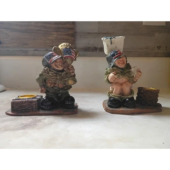 JC Crafts 90s Unique Funny Military Candle Holders