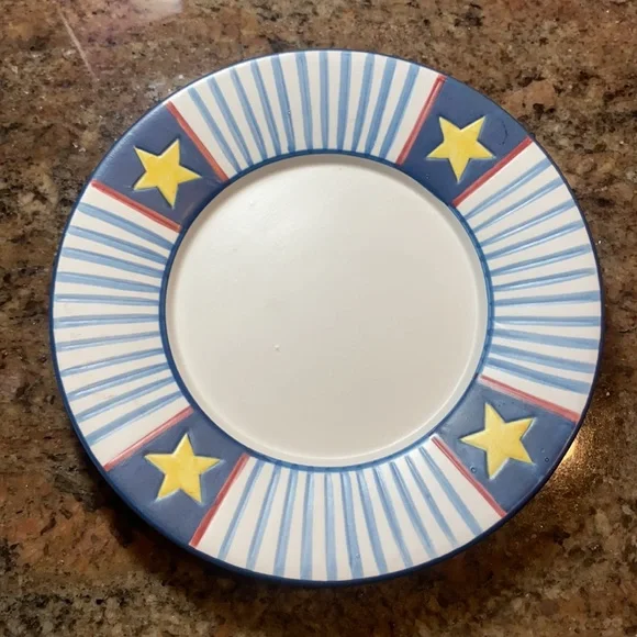 Yankee Candle Jar Base Plate, Stars & Stripes Design, 7” diameter, Ex Cond., NWT