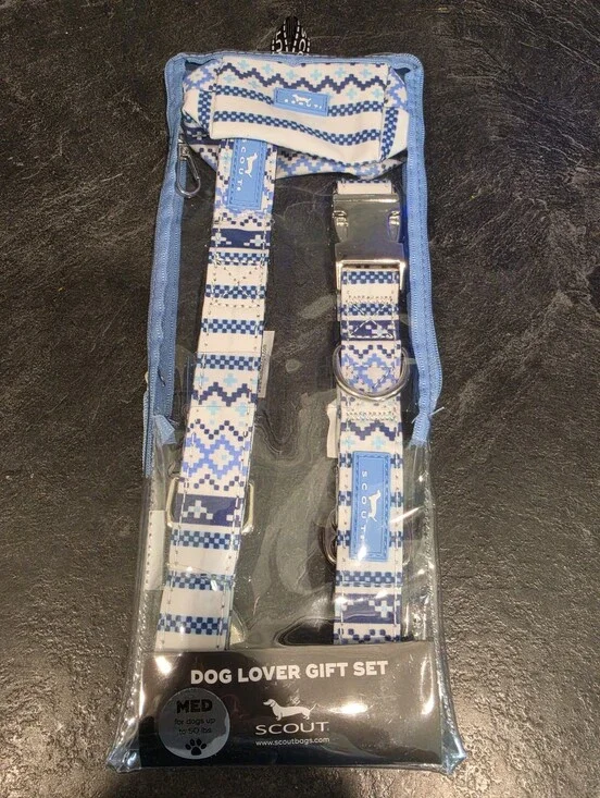 SCOUT Dog Lover MEDIUM Walk Set - Blue & White