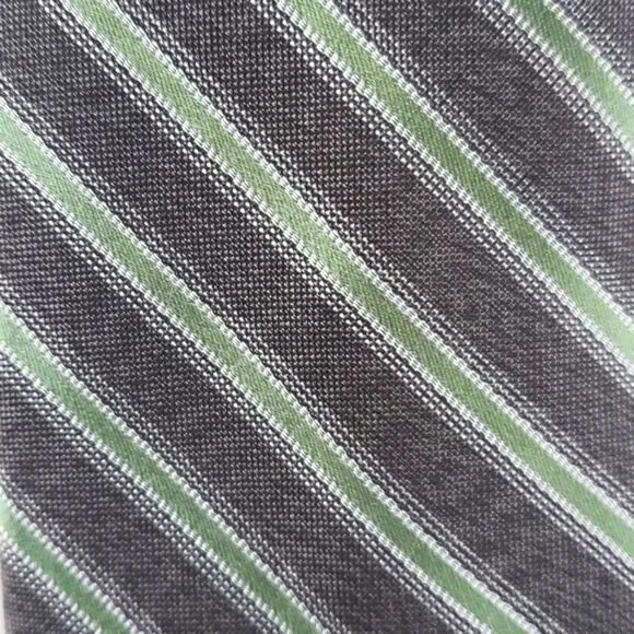 CALVIN KLEIN SILK MEN'S TIE GRAY GREEN WHITE OFFICE WORK COCKTAIL