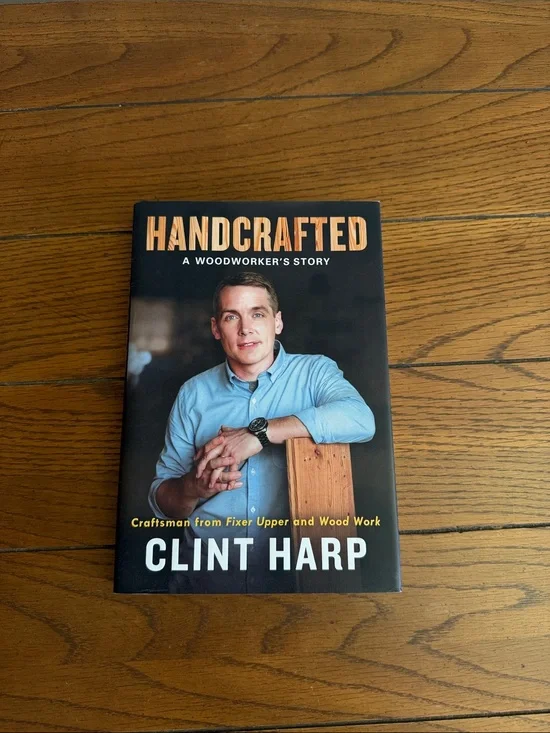 Handcrafted: A Woodworker's Story by Clint Harp - Black & Blue Cover