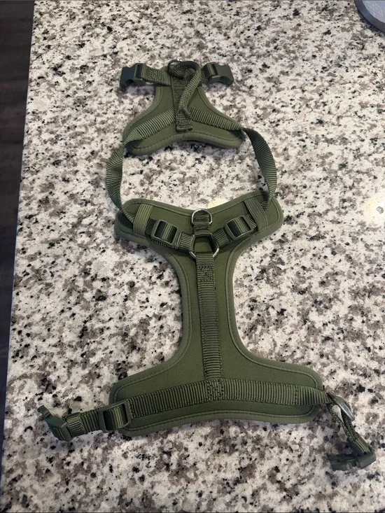 Olive Green Padded Dog Harness