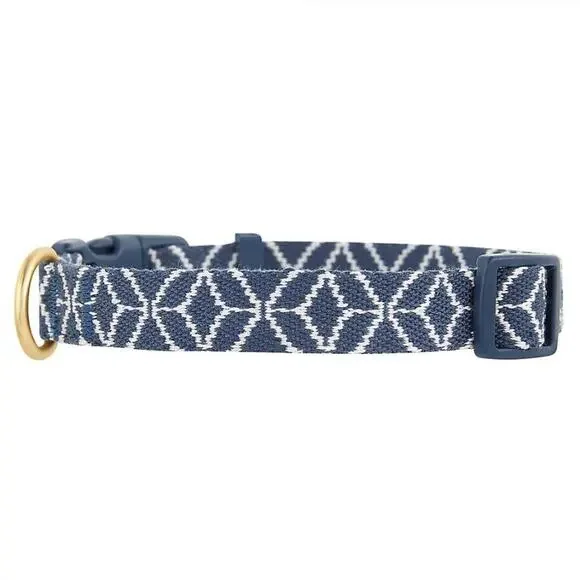 Top Paw Nylon Gray w/ White Diamond Adjustable Dog Collar Small 10-14‎ in