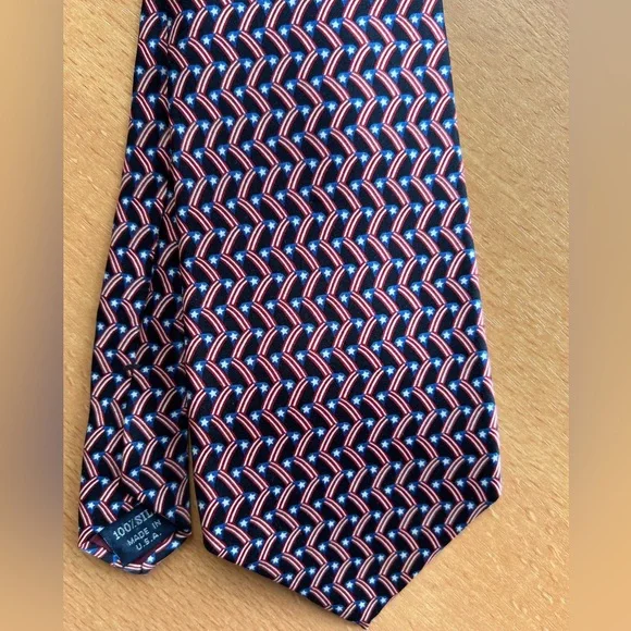 Patriotic Americana Stars and Stripes Red/White/Blue Silk American Flag Neck Tie