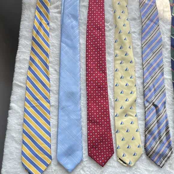Brooks Brothers Calvin Klein Nautica Men's Woven Silk Tie Lot 10 Mixed Logo