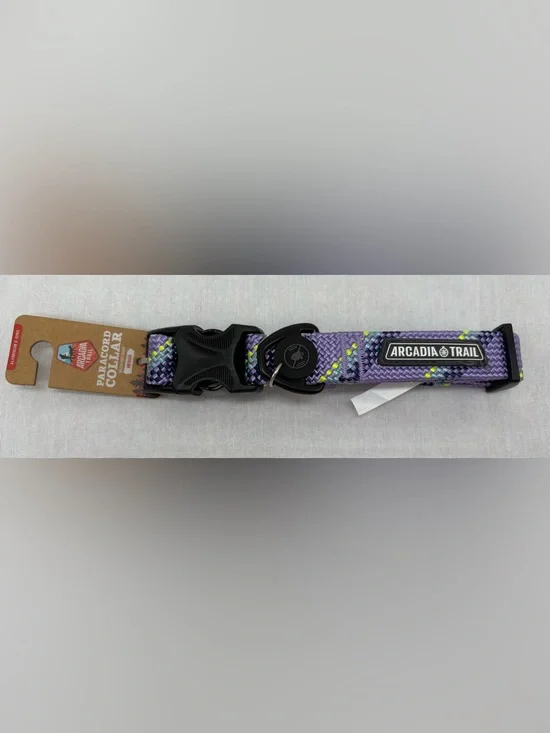 Arcadia Trail Rope Paracord Dog Collar MEDIUM-Fits neck 13 to 20 inches- Purple