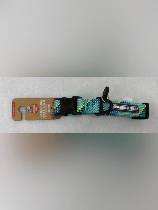 Arcadia Trail Rope Paracord Dog Collar Small-Fits neck 10-14 inches-Blue