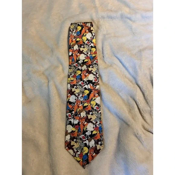 Vintage‎ 90s Looney Tunes Tie! Bugs Bunny! Tweety! Taz! Elmer Fudd!