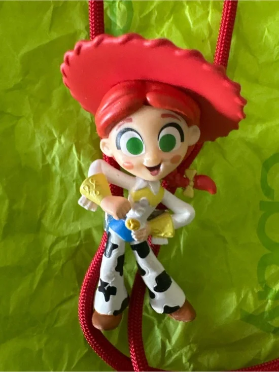 Disney Jessie Red Cowboy Doll Pendant - Kids Toy Bolo Tie