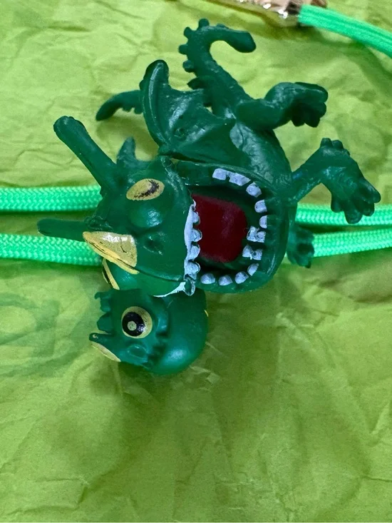 Green Dragon Reptile Toy Clip - Green