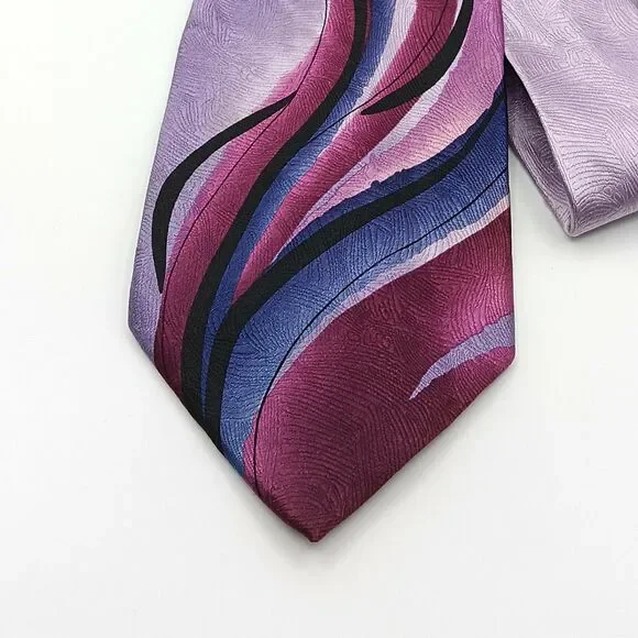 Jerry Garcia Silk Tie Mens 61.5” Lavender Violet #41 Orange Horizon Wide New