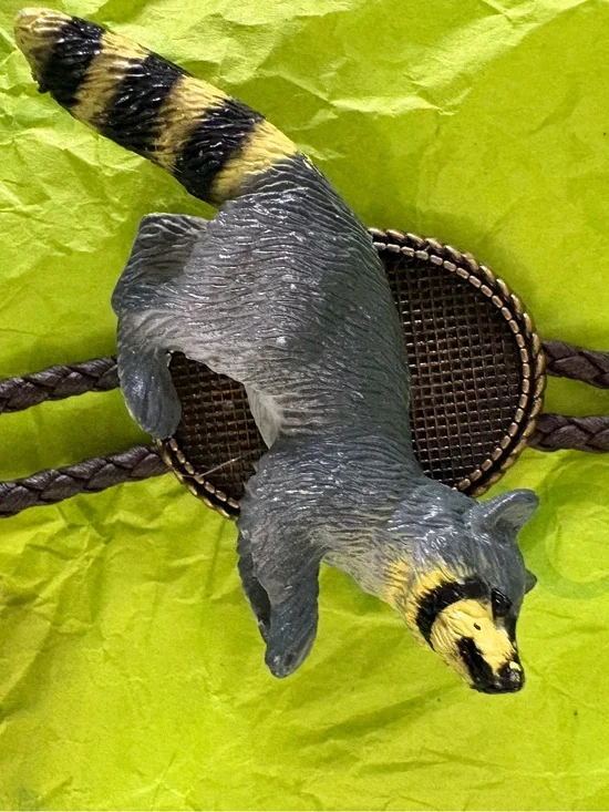 Raccoon Bolo Tie