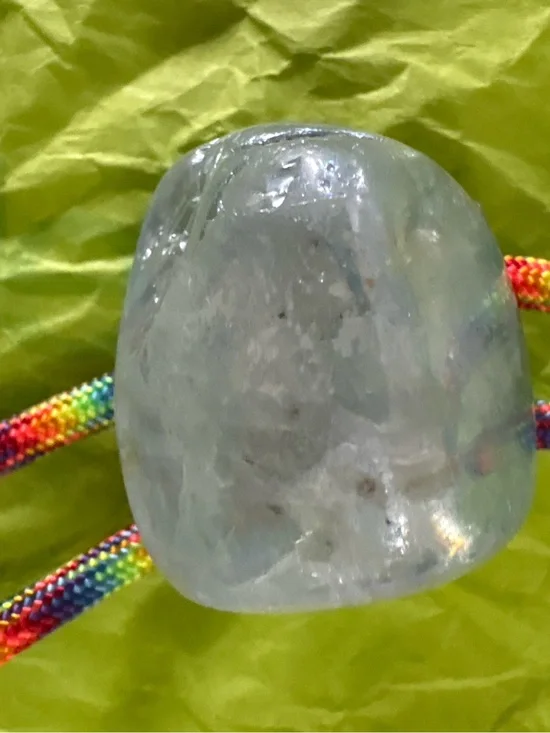 Crystal Accent Tie Bead in Light Blue Bolo Tie
