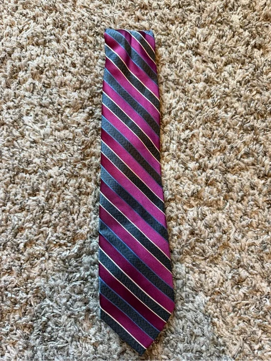 Jones New York Men’s Striped 100% Silk Necktie