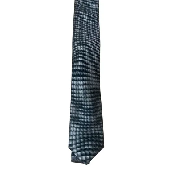 NWT Joseph Abboud Mens Black‎ Windowpane Neck Tie