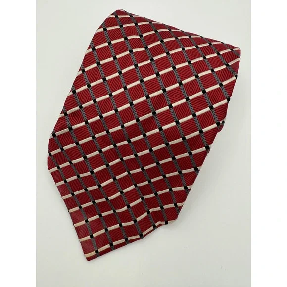 Bruno Piattelli Tie Mens Silk Geometric Pattern‎ Classic Made in USA Necktie