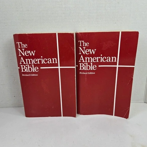 Lot of 2 The New American Bible Revised Edition NABRE World Catholic Press Red