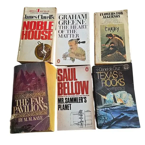 Lot of 6 Mixed Authors Literary Fiction Science Fiction Paperback Novel‎ Books