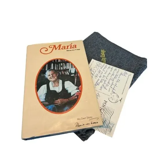 Maria Von Trapp Book Collector Set Scarf Postcard Vintage